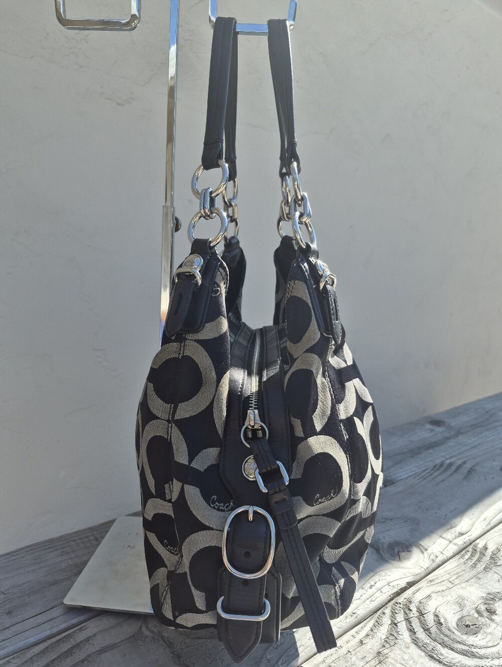 Coach Vintage Madison Op Art Maggie Shoulder Bag - Picture 7 of 16